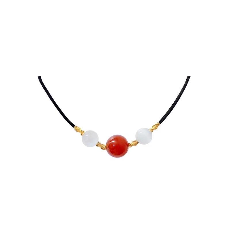 相思豆/套装/红玛瑙白底实物图