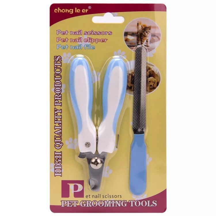 Pet nail clipper set, stainless steel nail clippers for cats and dogs, Teddy and golden retriever trimming and grooming pic 9