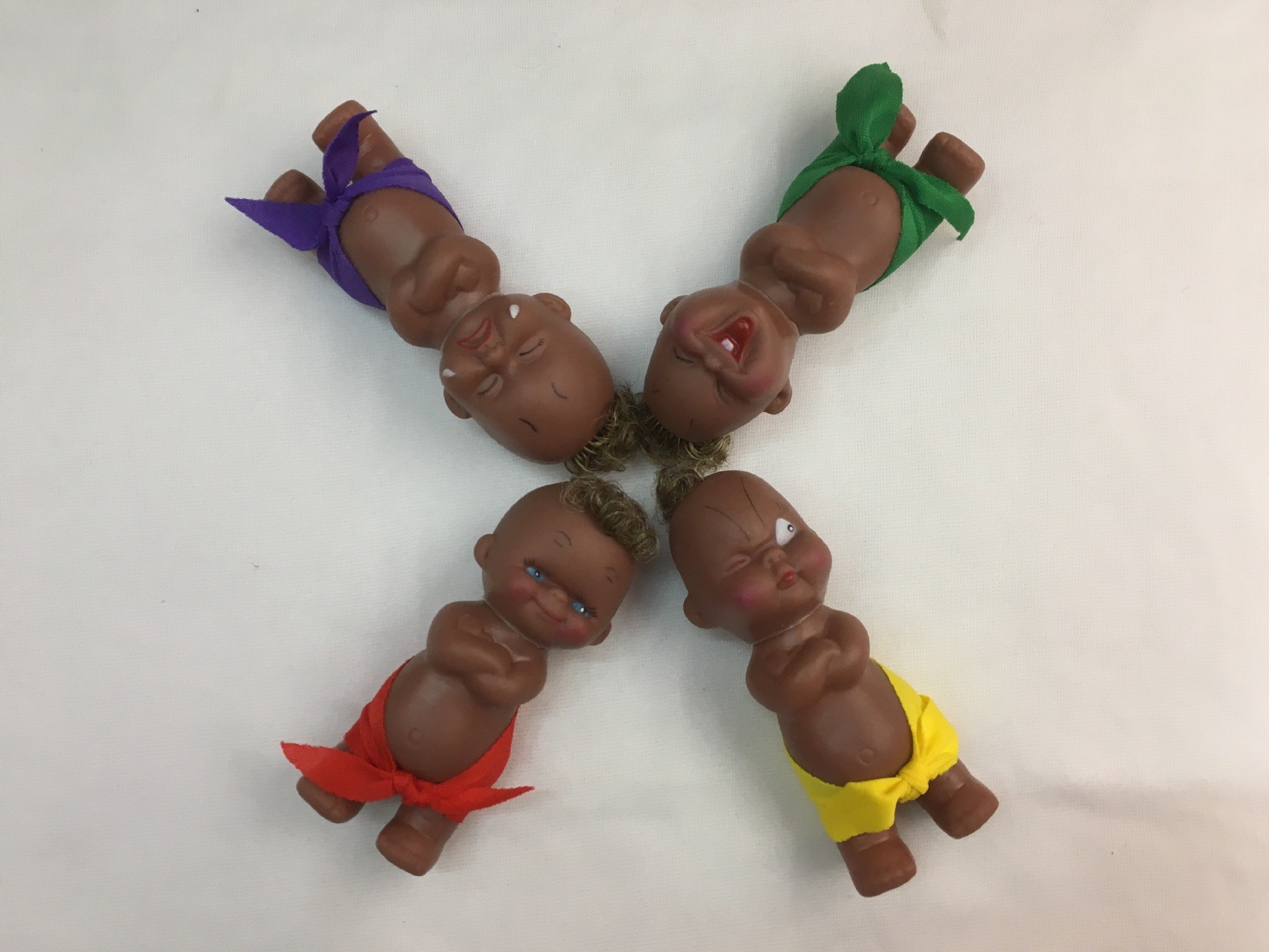 娃娃喜怒哀乐塑胶儿童表情娃 四胞胎玩具OPP袋加卡头详情8