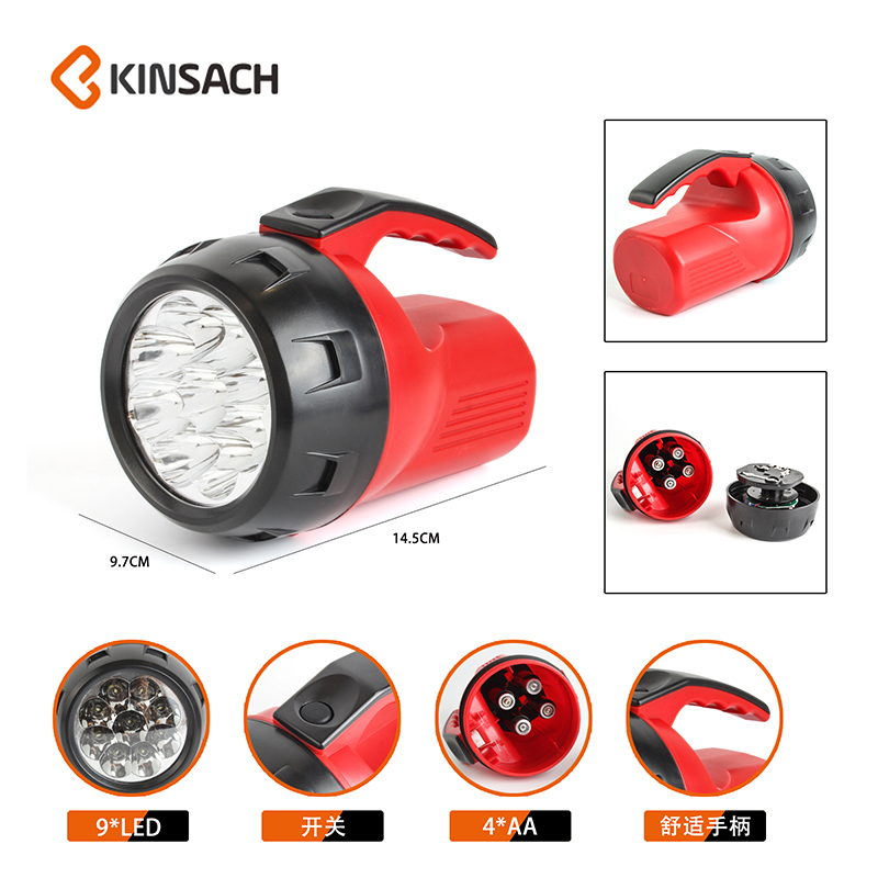 2022 New high-power emergency lighting small mine lamp, 9LED work light, car maintenance portable tool light details Picture