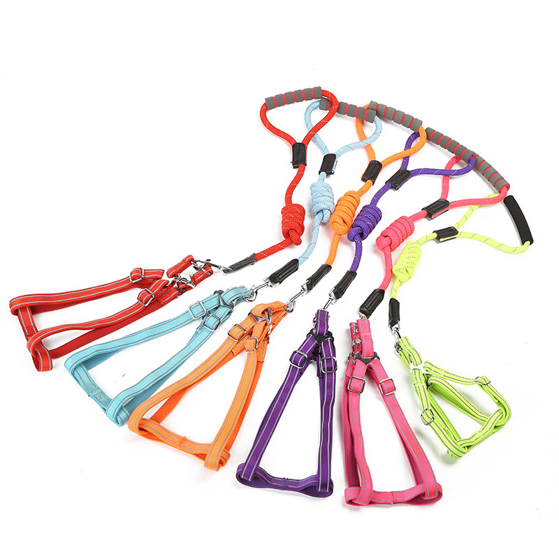 Manufacturers For Dog Leash Dog Chest Strap Nylon Pet Collar Pet Supplies Can Be Customized Wholesale full figure