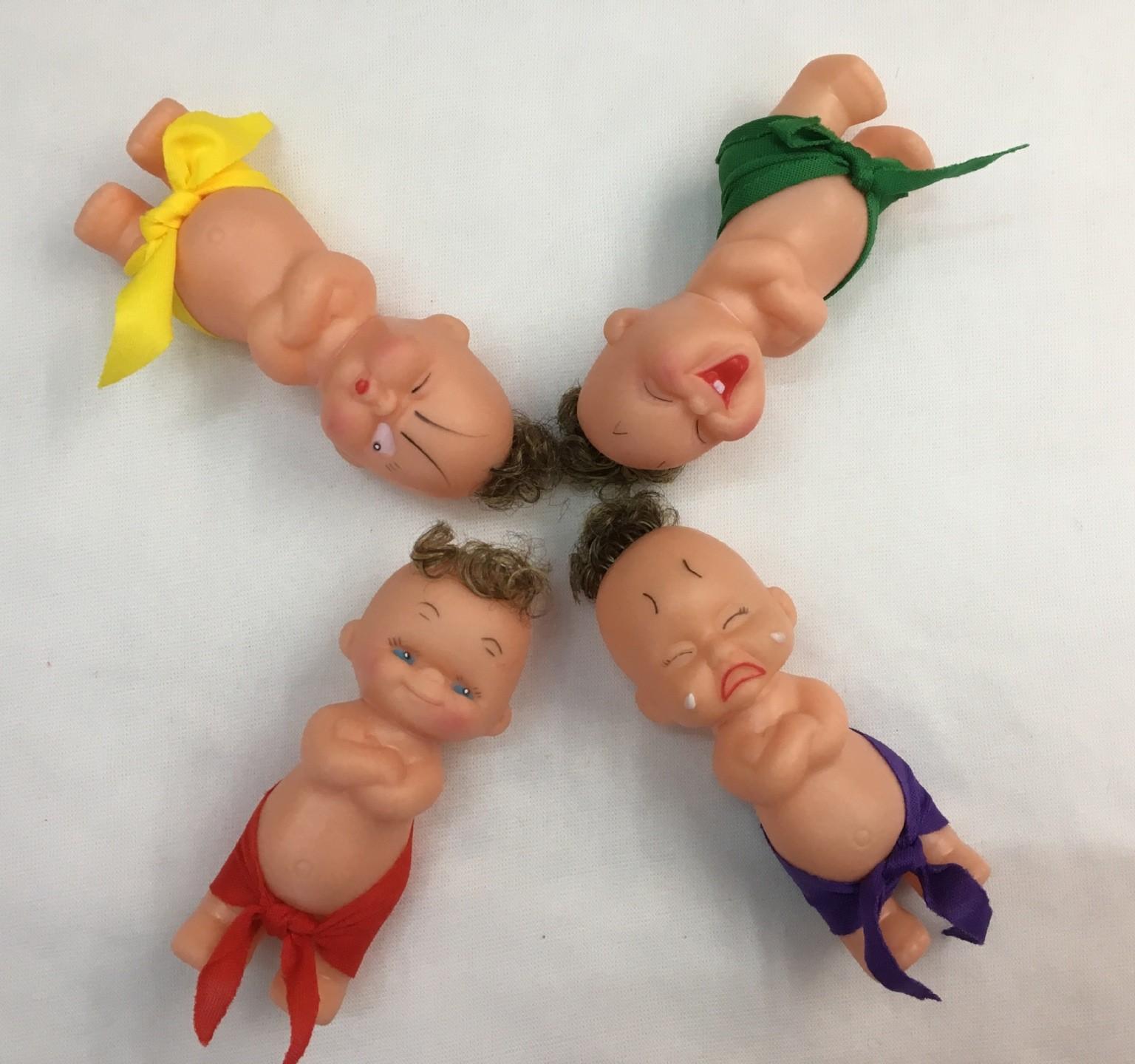 娃娃喜怒哀乐塑胶儿童表情娃 四胞胎玩具OPP袋加卡头详情5