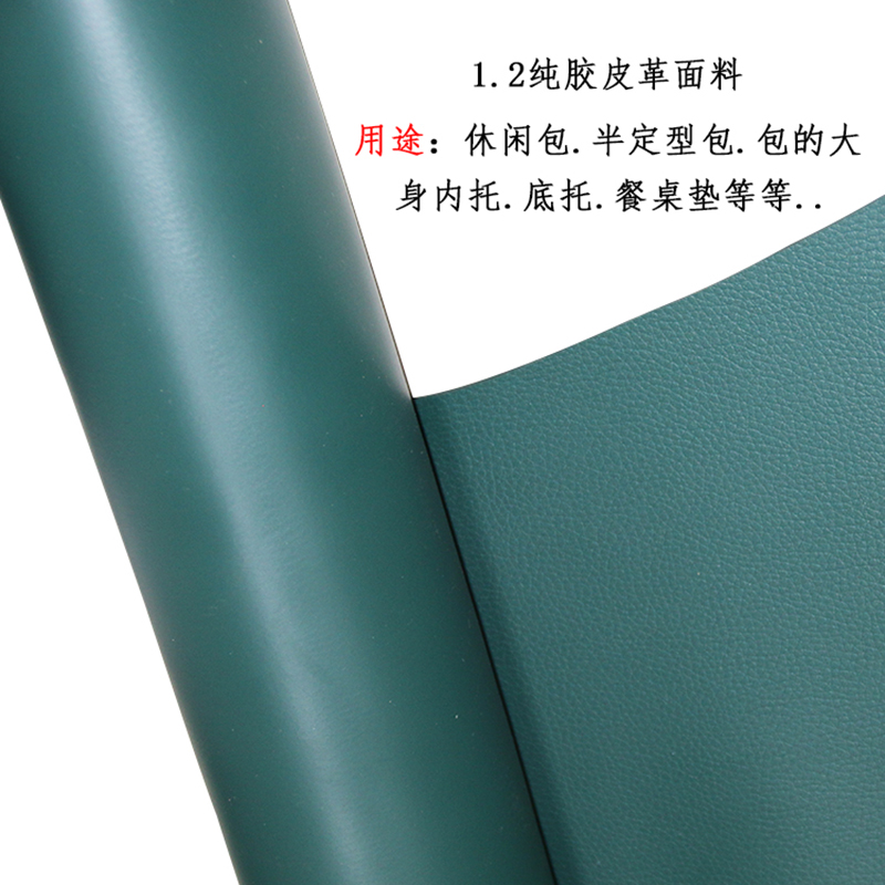 工厂直供餐垫桌垫1.2纯胶皮革现货新款PVC休闲包定型包人造革面料详情3