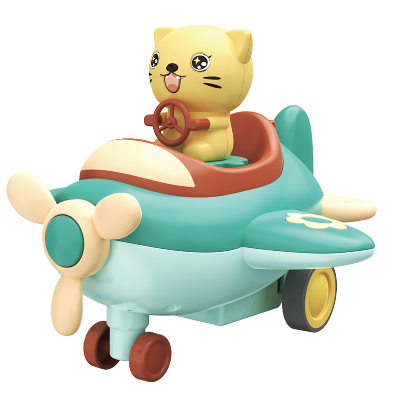 The Collection Of Star Children's Cartoon Pet Press Inertial Aircraft Toys Source Factory Wholesale Display Box Night Market Stall Toys Item Picture