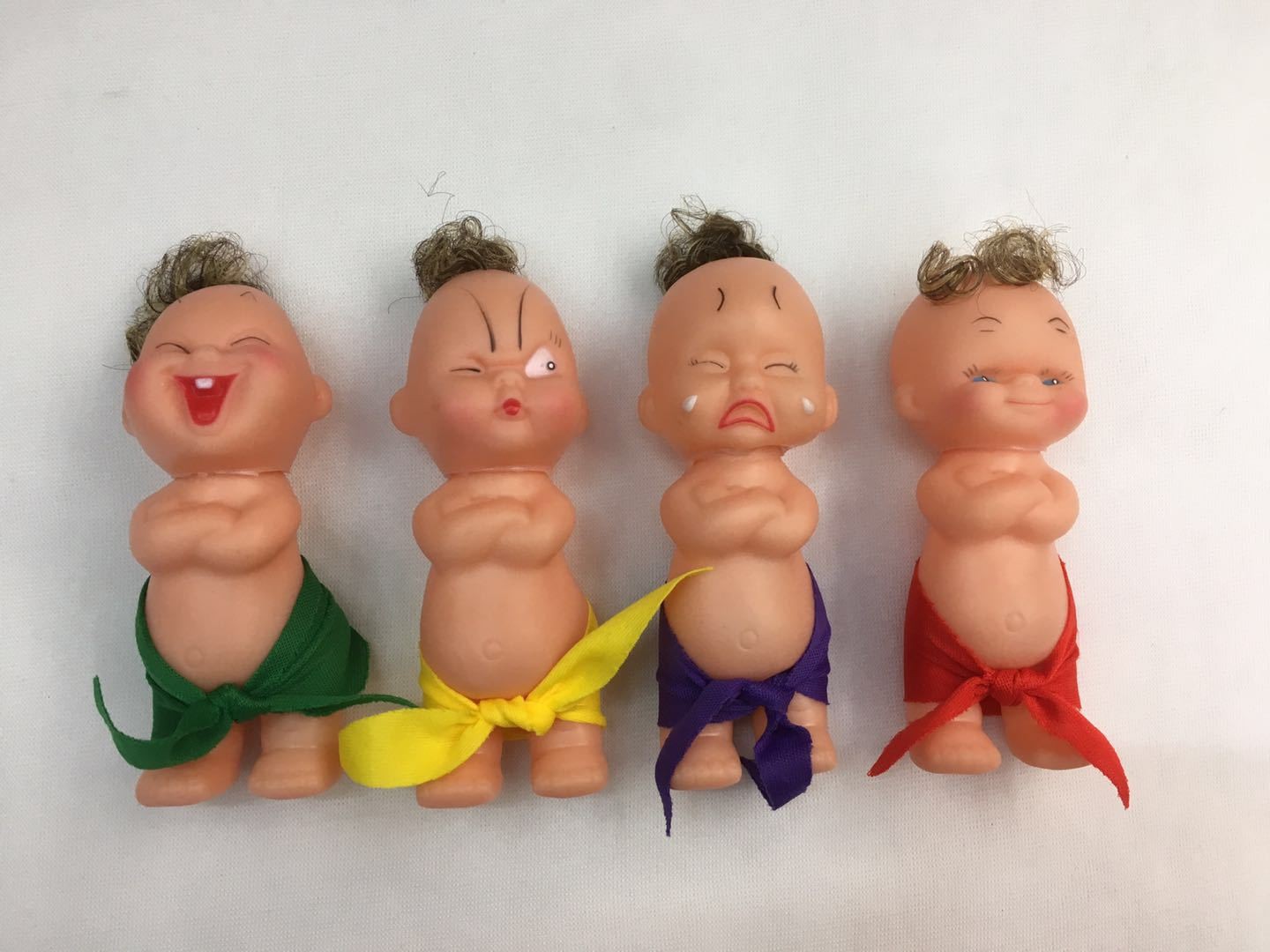 娃娃喜怒哀乐塑胶儿童表情娃 四胞胎玩具OPP袋加卡头详情4