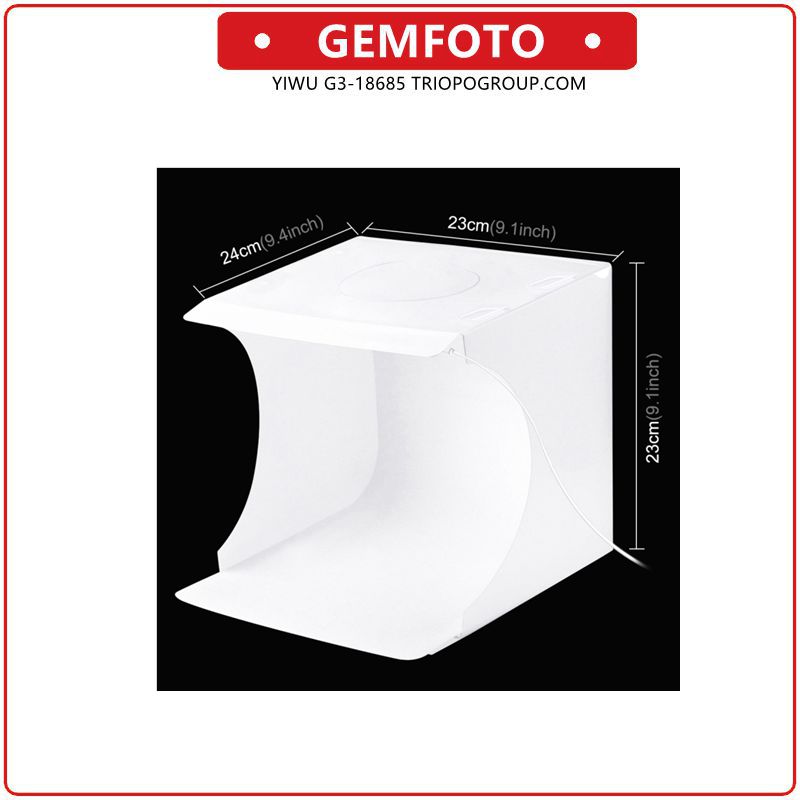 GEMFOTO PN20 ortable foldable 20*20*20cm 360 degree photo shooting soft light box photographic tent studio photobox details Picture