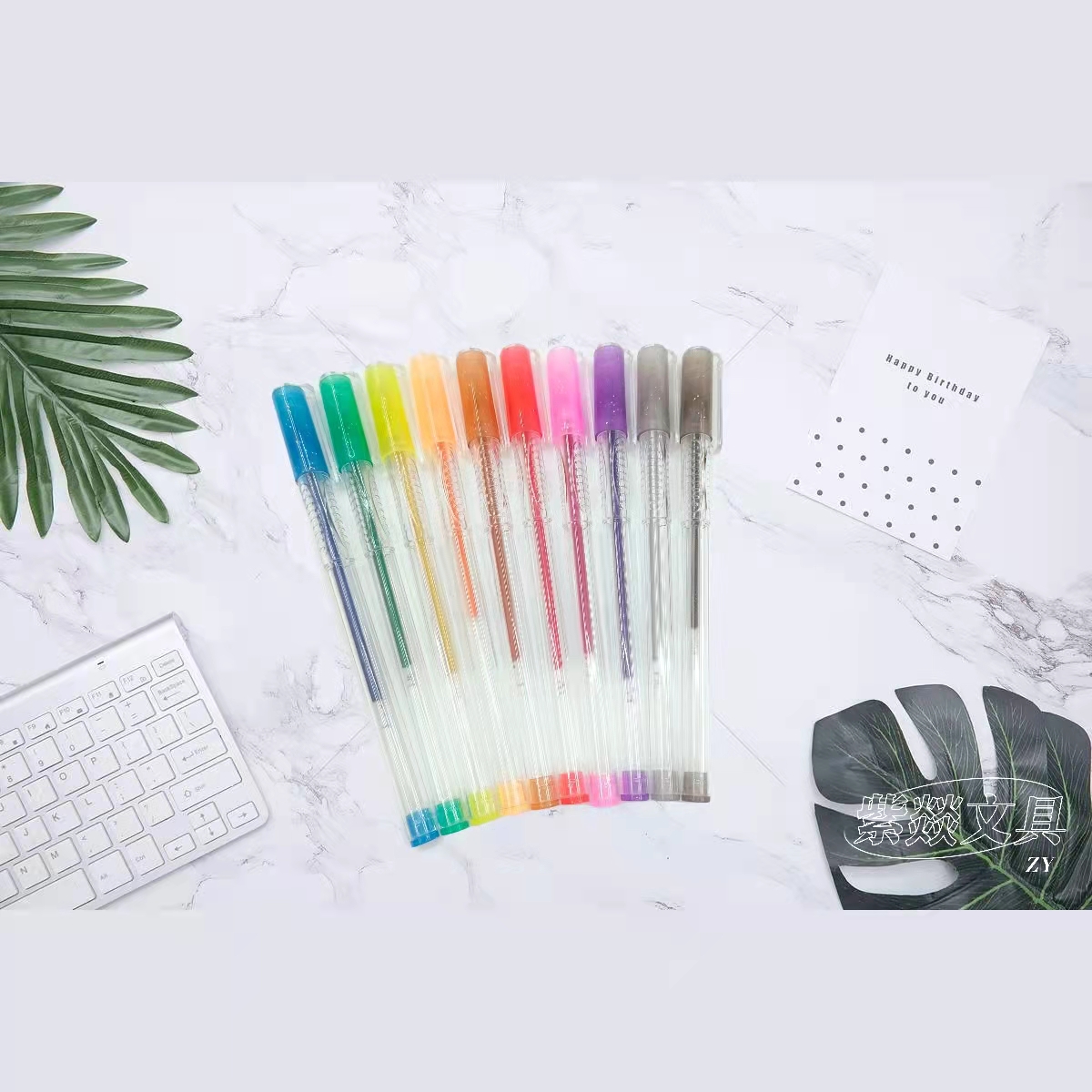 Colorful glittering metal highlighters for children, diy Golden Star Sparkling graffiti drawing, student key marking pen pic 2