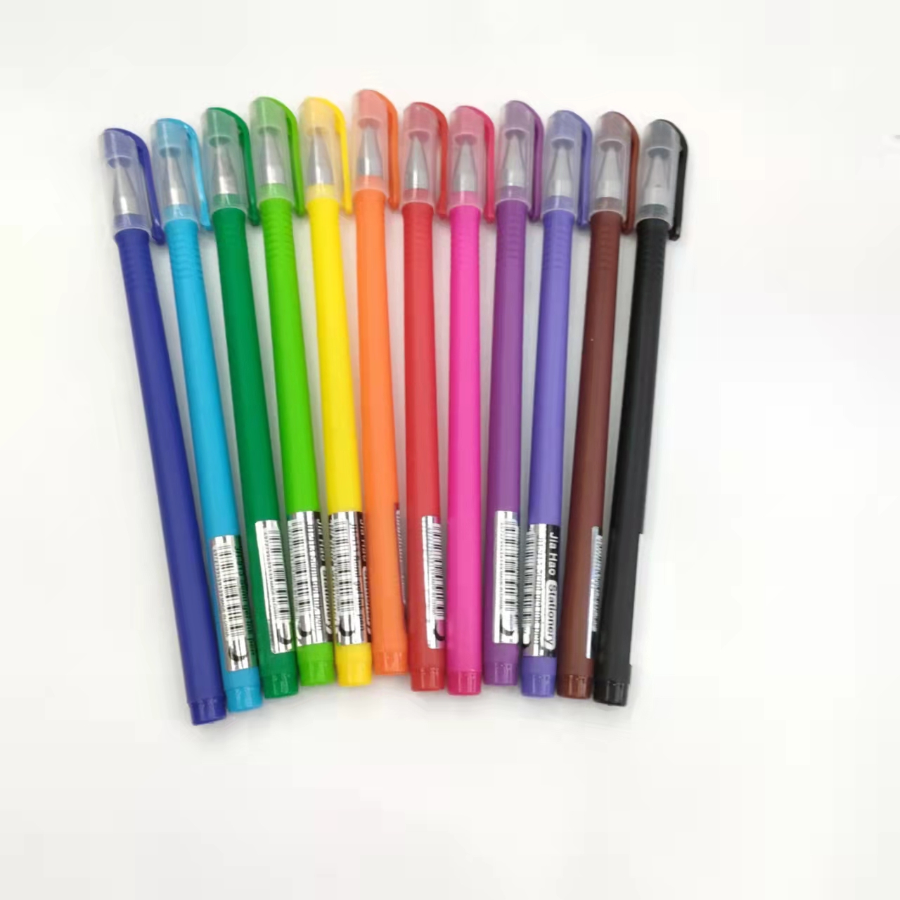 Colorful creative ballpoint pens, office pens, school supplies, stationery Specification image