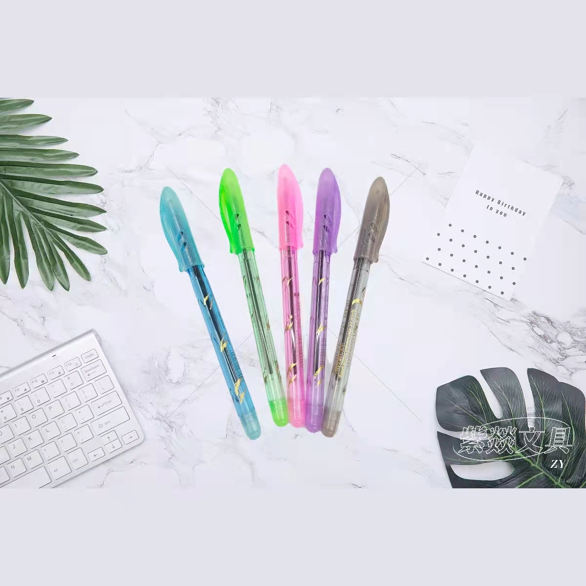 Simple ballpoint pen refills, blue office supplies, stationery, school supplies, student writing tools Specification image