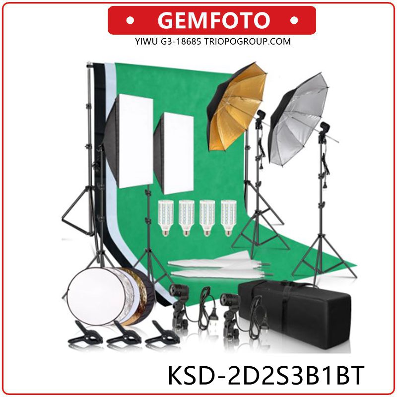 GEMFOTO KSD-2D2S3B1BT kit photography LED video light Vlogging equipment thumbnail