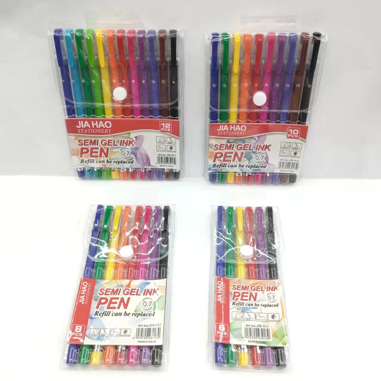 Colorful creative ballpoint pens, office pens, school supplies, stationery