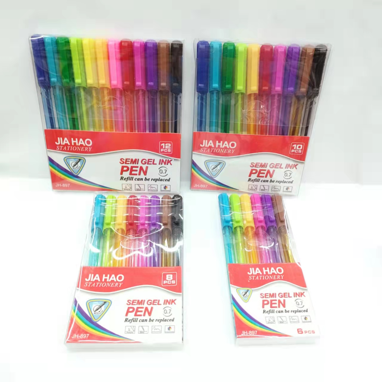 Colorful creative ballpoint pens, writing pens, office signature pens, school supplies, stationery PET boxes