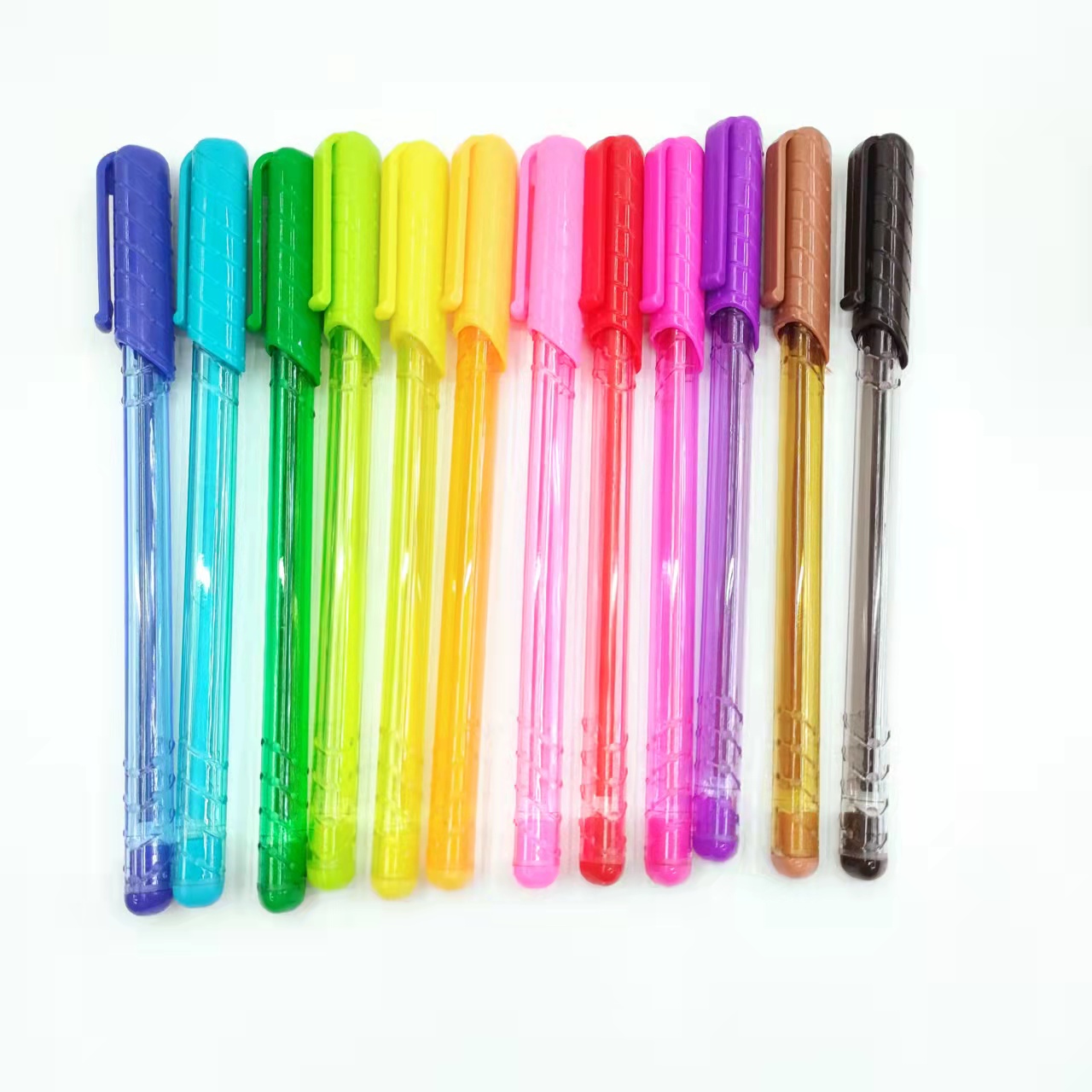 Colorful creative ballpoint pens, PVC writing pens, office signature pens, school supplies Application Scenario
