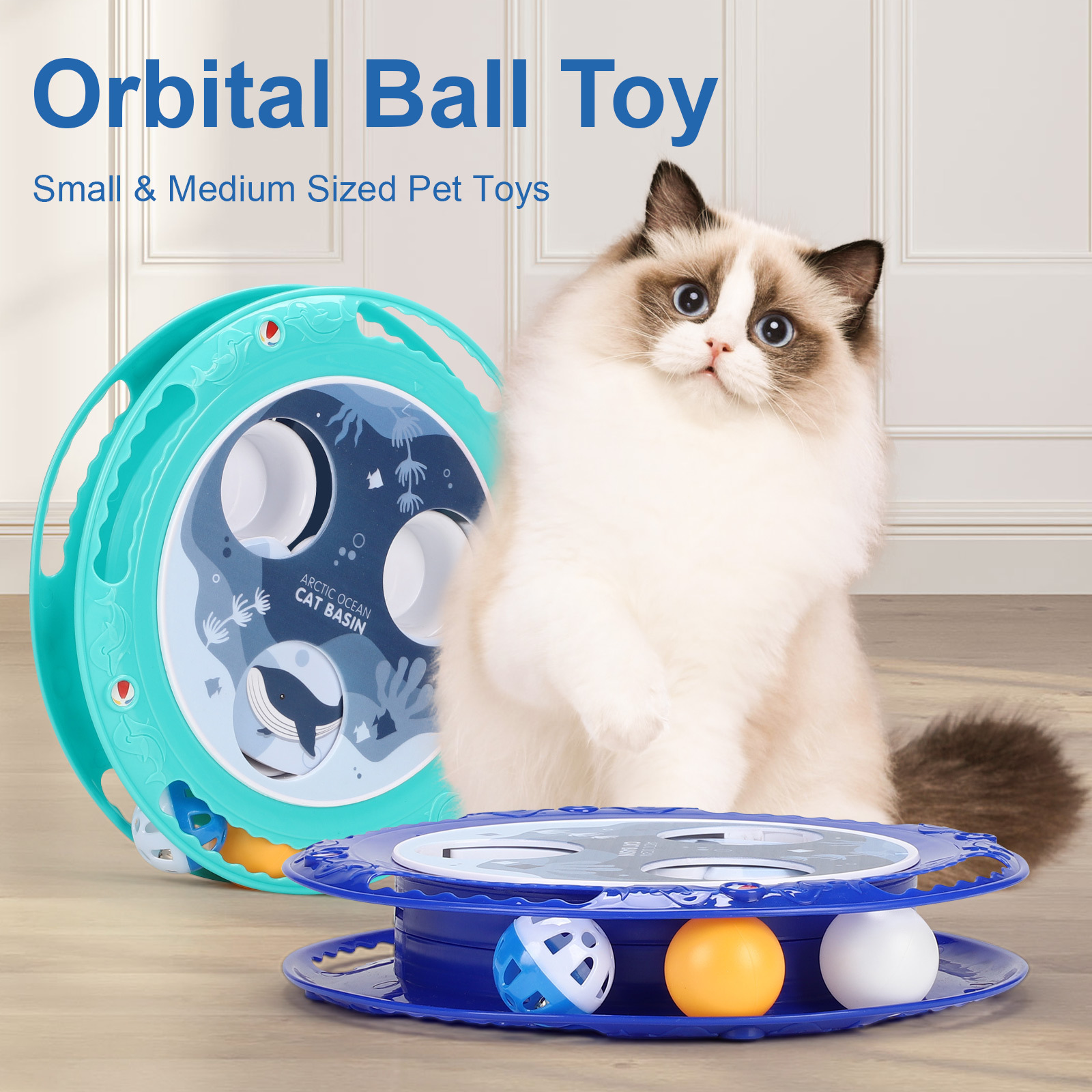 Amazon's new cat toy, an electric interactive cat spinning wheel ball toy, is a non-slip cat pet product