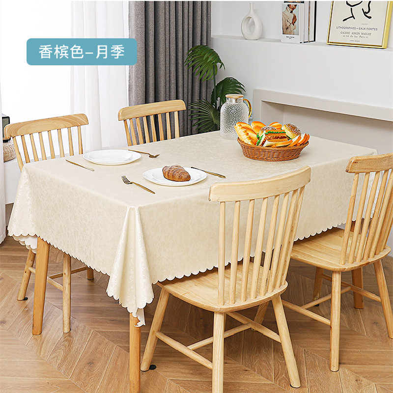 New Washless Household Restaurant Waterproof And Oil Proof Ironing Square Tablecloth End Table Cloth Light Luxury All-Over Table Mat Tablecloth details Picture
