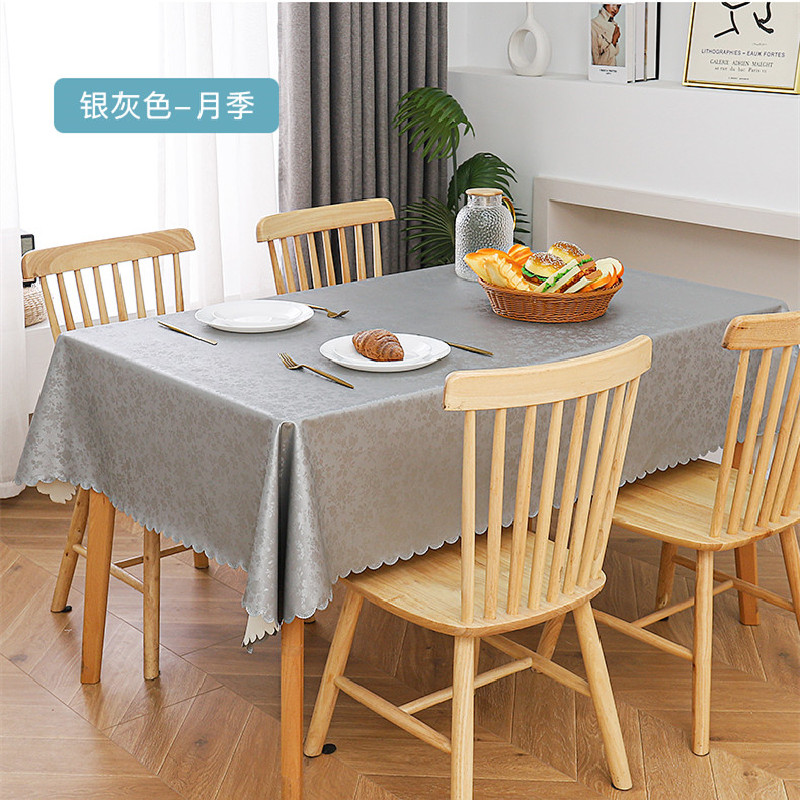 New Washless Household Restaurant Waterproof And Oil Proof Ironing Square Tablecloth End Table Cloth Light Luxury All-Over Table Mat Tablecloth Specification drawing