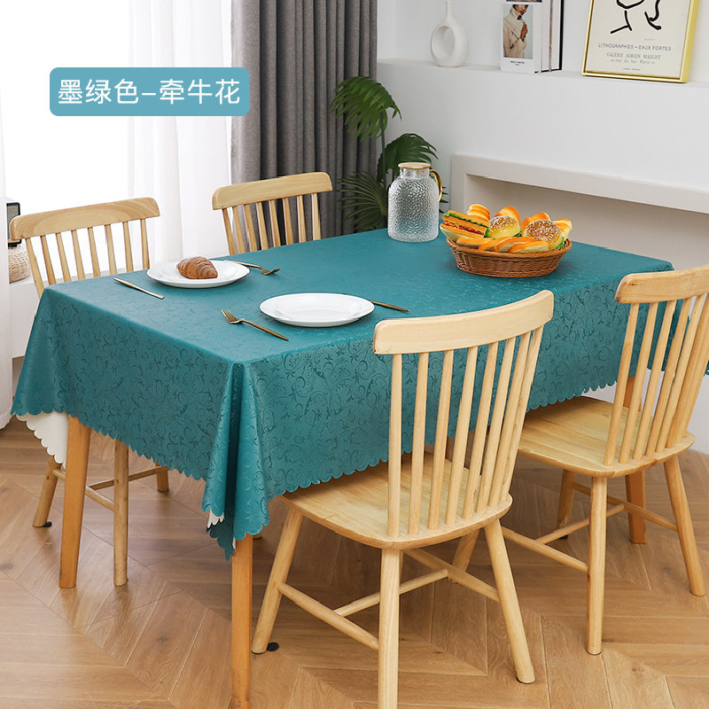 New Washless Household Restaurant Waterproof And Oil-Proof Square Tablecloth End Table Cloth Light Luxury Table Mat Table Cloth