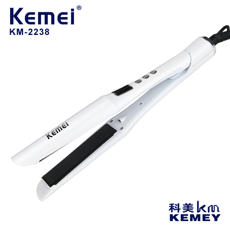 跨境厂家直供直发器 科美KM-2238直卷两用不伤发家用拉直发电夹板