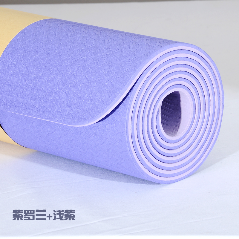 特价加长6mm环保tpe双色瑜伽垫 瑜伽垫tpe 健身防滑垫详情13