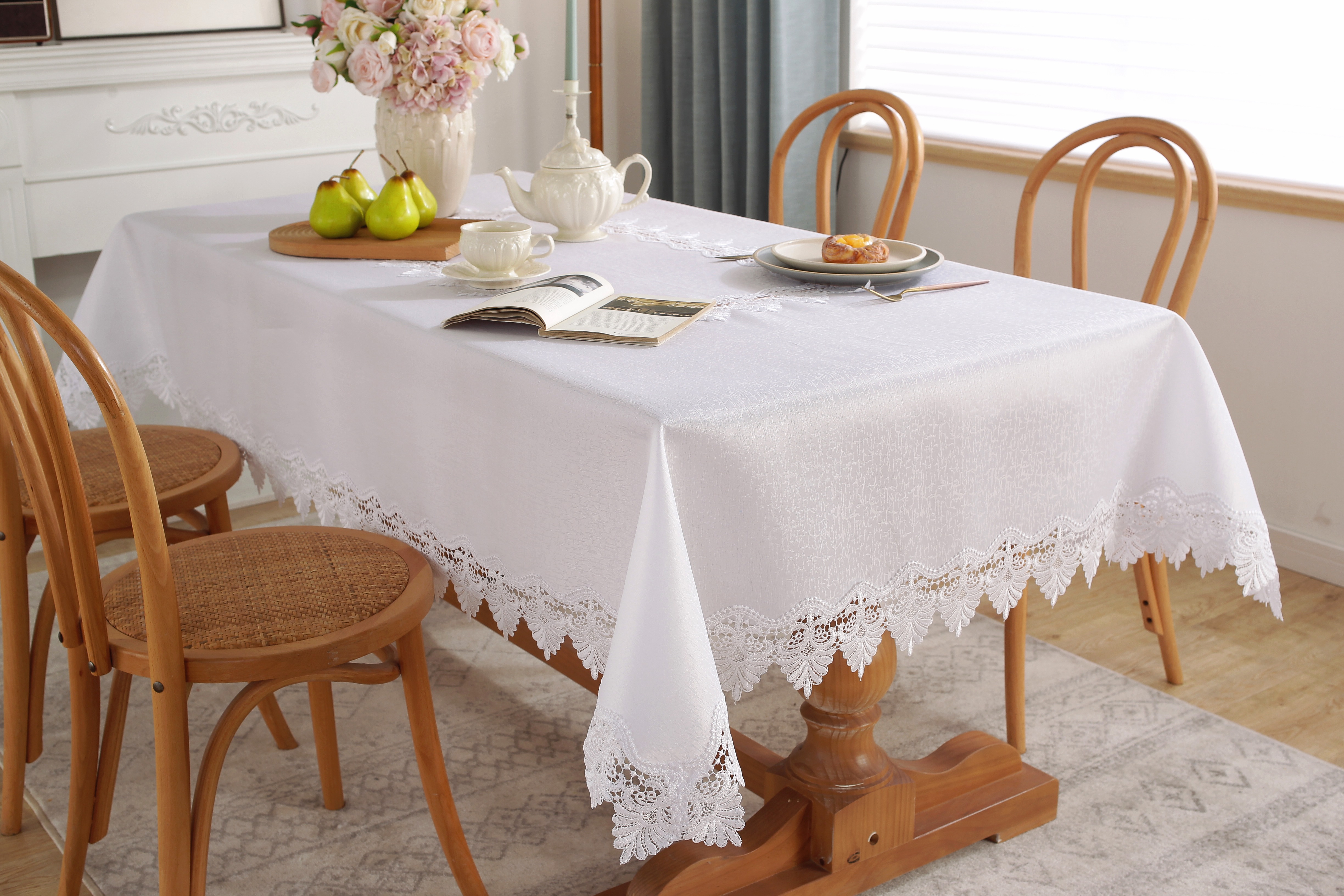 Lace Jacquard Tablecloth Series details Picture