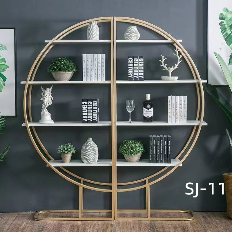 Lv Character Furniture - Office Partition Shelving Multi-Layer Storage Shelf Screen Cabinet Display Shelf Display Shelf Iron Art Flower Shelf Antique Shelf