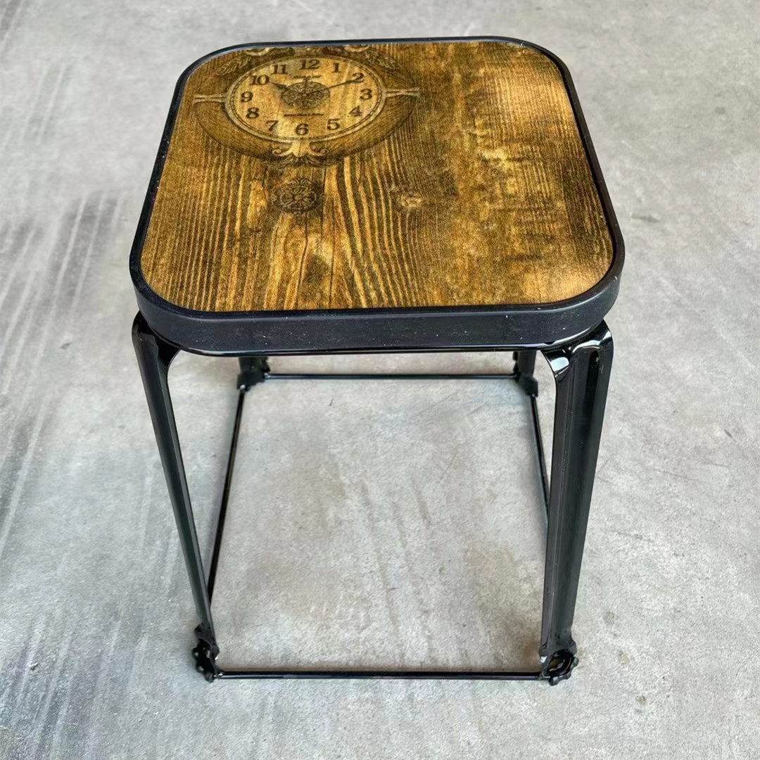 吕字家具-铁艺木头椅子餐椅凳子详情4