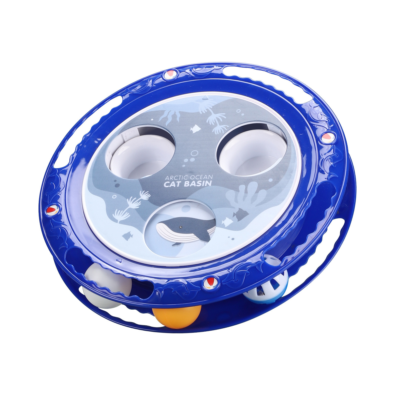 Amazon's new cat toy, an electric interactive cat spinning wheel ball toy, is a non-slip cat pet product Item Picture