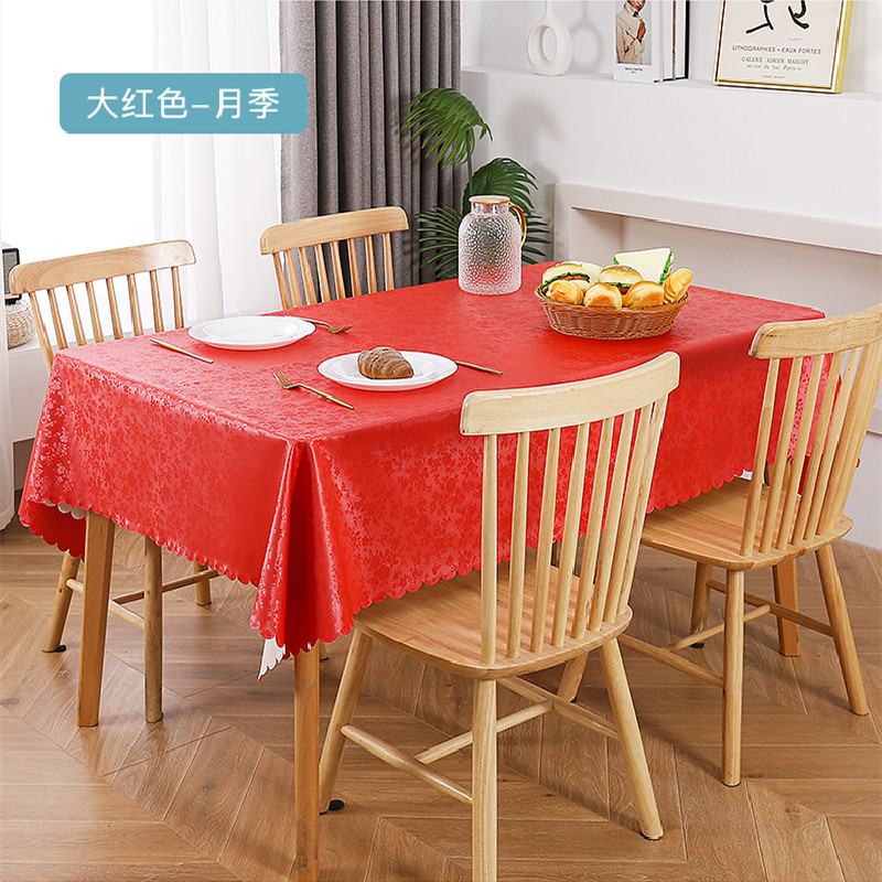 New Washless Household Restaurant Waterproof And Oil Proof Ironing Square Tablecloth End Table Cloth Light Luxury All-Over Table Mat Tablecloth Item Picture
