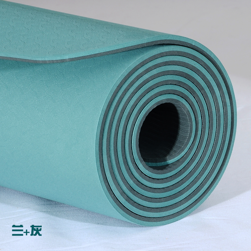 特价加长6mm环保tpe双色瑜伽垫 瑜伽垫tpe 健身防滑垫详情3