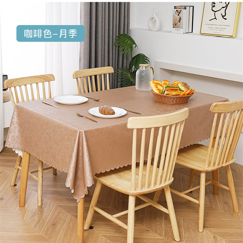 New Washless Household Restaurant Waterproof And Oil Proof Ironing Square Tablecloth End Table Cloth Light Luxury All-Over Table Mat Tablecloth Application Scenario