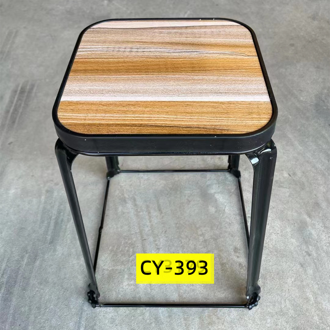 吕字家具-铁艺木头椅子餐椅凳子详情5