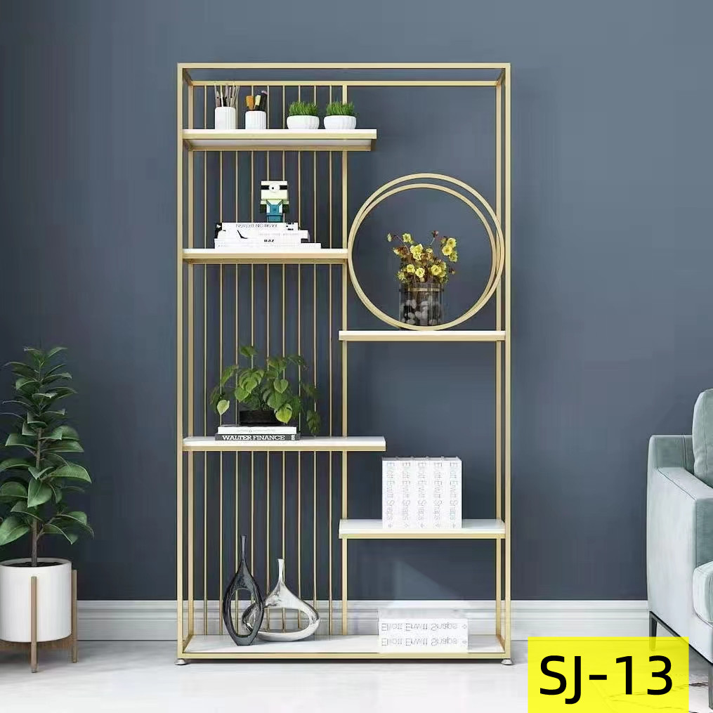 Lv Character Furniture - Office Partition Shelving Multi-Layer Storage Shelf Screen Cabinet Display Shelf Display Shelf Iron Art Flower Shelf Antique Shelf Specification drawing