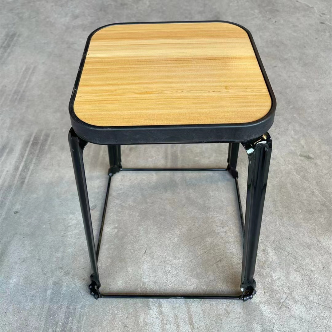 吕字家具-铁艺木头椅子餐椅凳子详情2