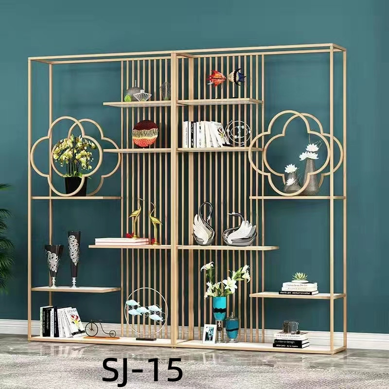 Lv Character Furniture - Office Partition Shelving Multi-Layer Storage Shelf Screen Cabinet Display Shelf Display Shelf Iron Art Flower Shelf Antique Shelf Item Picture