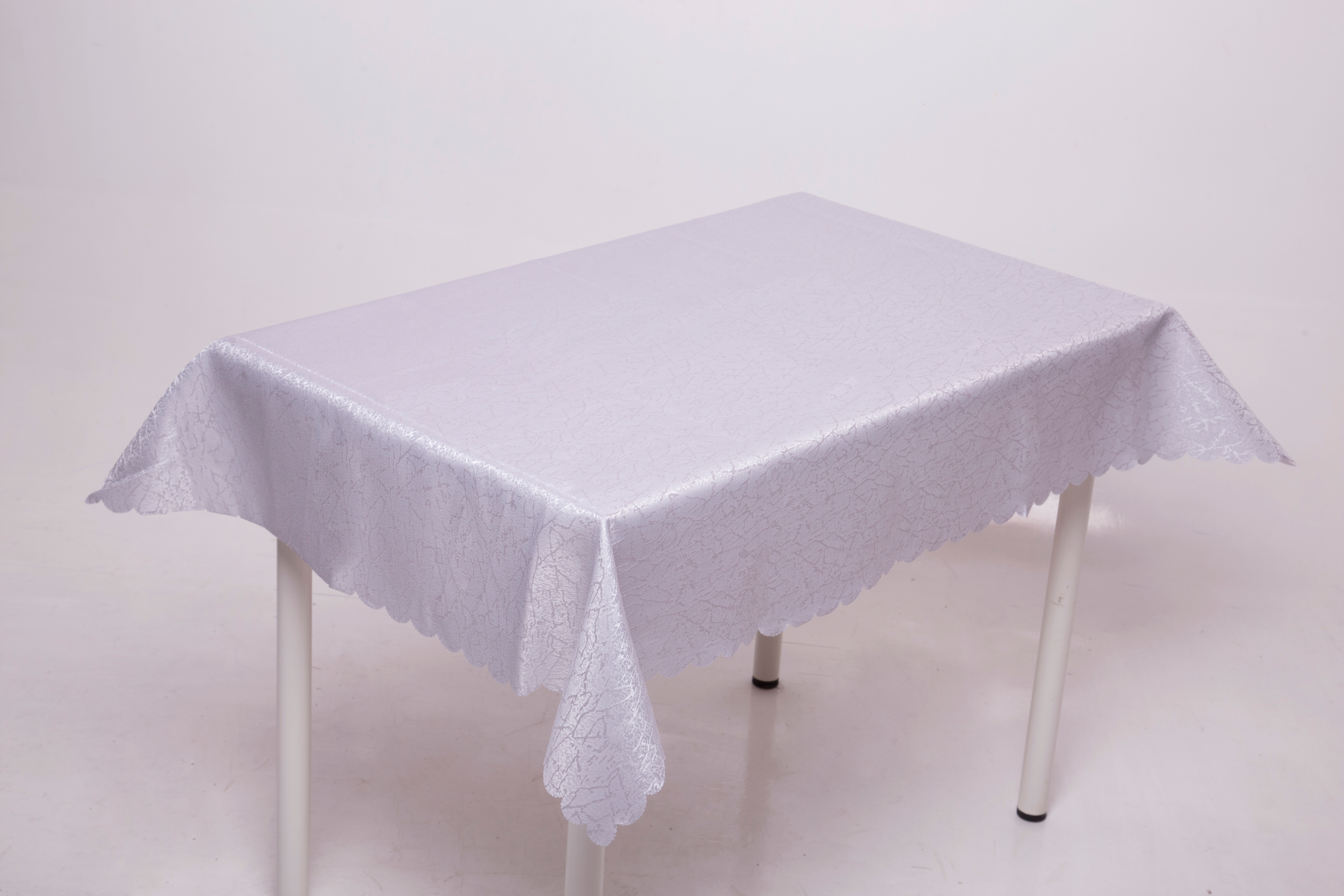 Wholesale Cheap 100% Polyester Round White Table Cloth Tablecloth Overly Wedding Party Decoration thumbnail