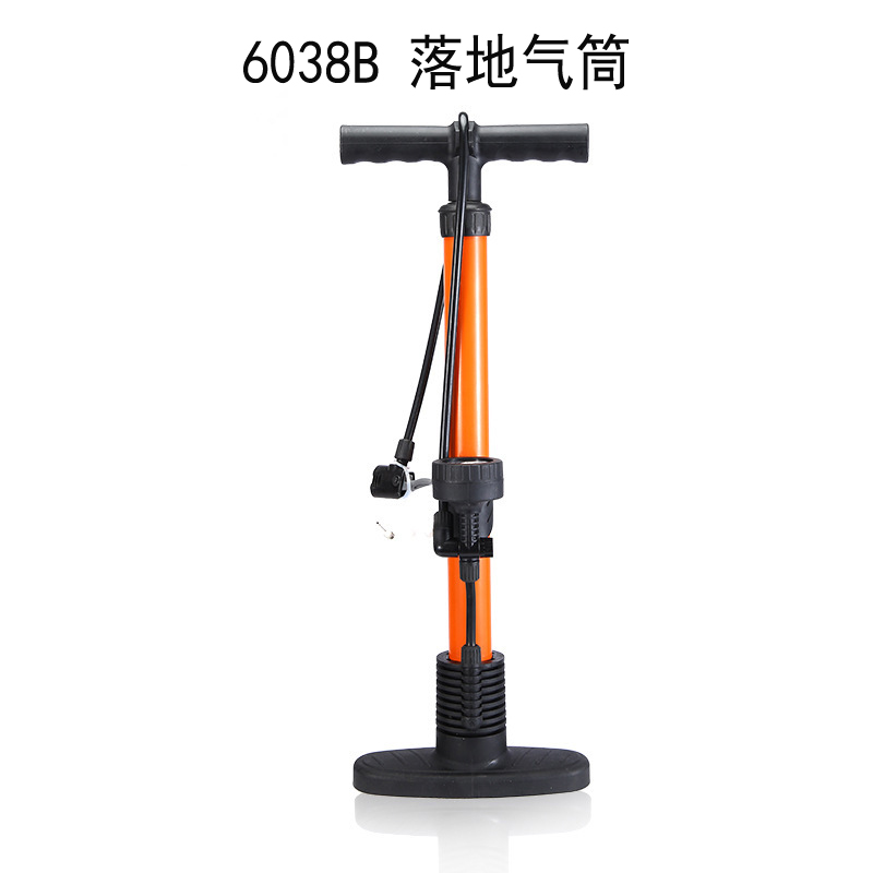 6038B floor-standing air pump with pressure gauge, floor-standing air pump for basketball toys, air pump for bicycles, air pump for cars and bicycles, portable