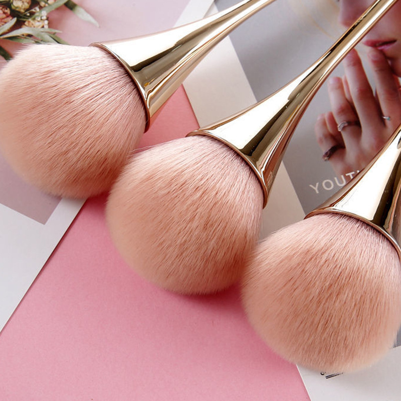Tall glass makeup brush