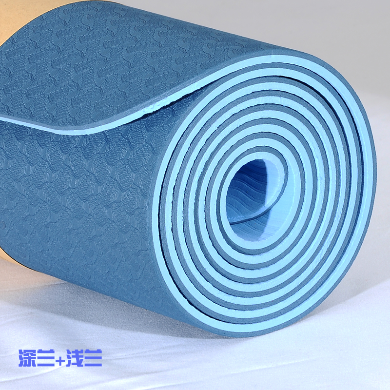 特价加长6mm环保tpe双色瑜伽垫 瑜伽垫tpe 健身防滑垫详情7