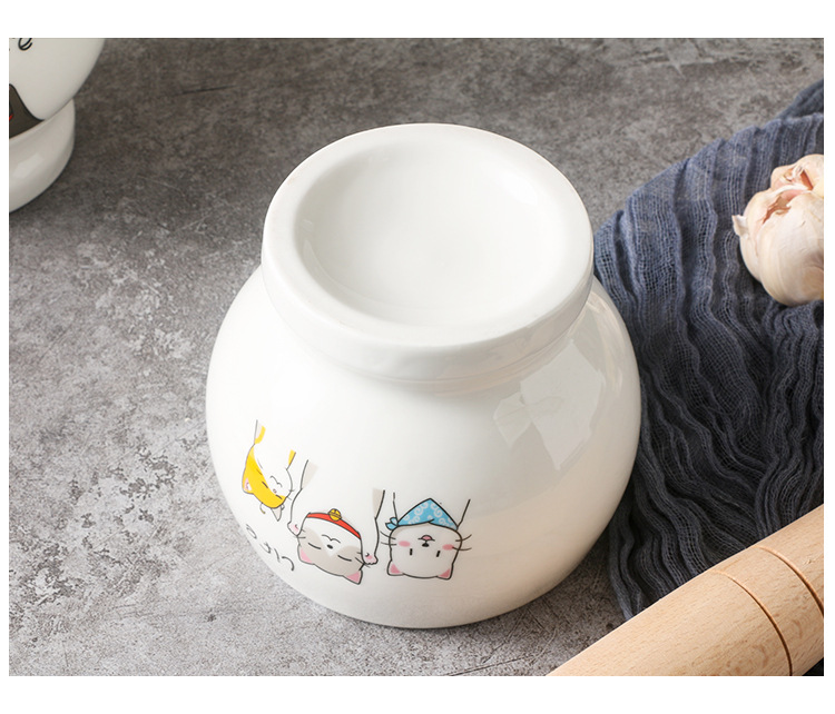 陶瓷蒜臼子家用手动捣蒜器蒜蓉蒜泥器捣碎罐研磨捣药多功能详情15