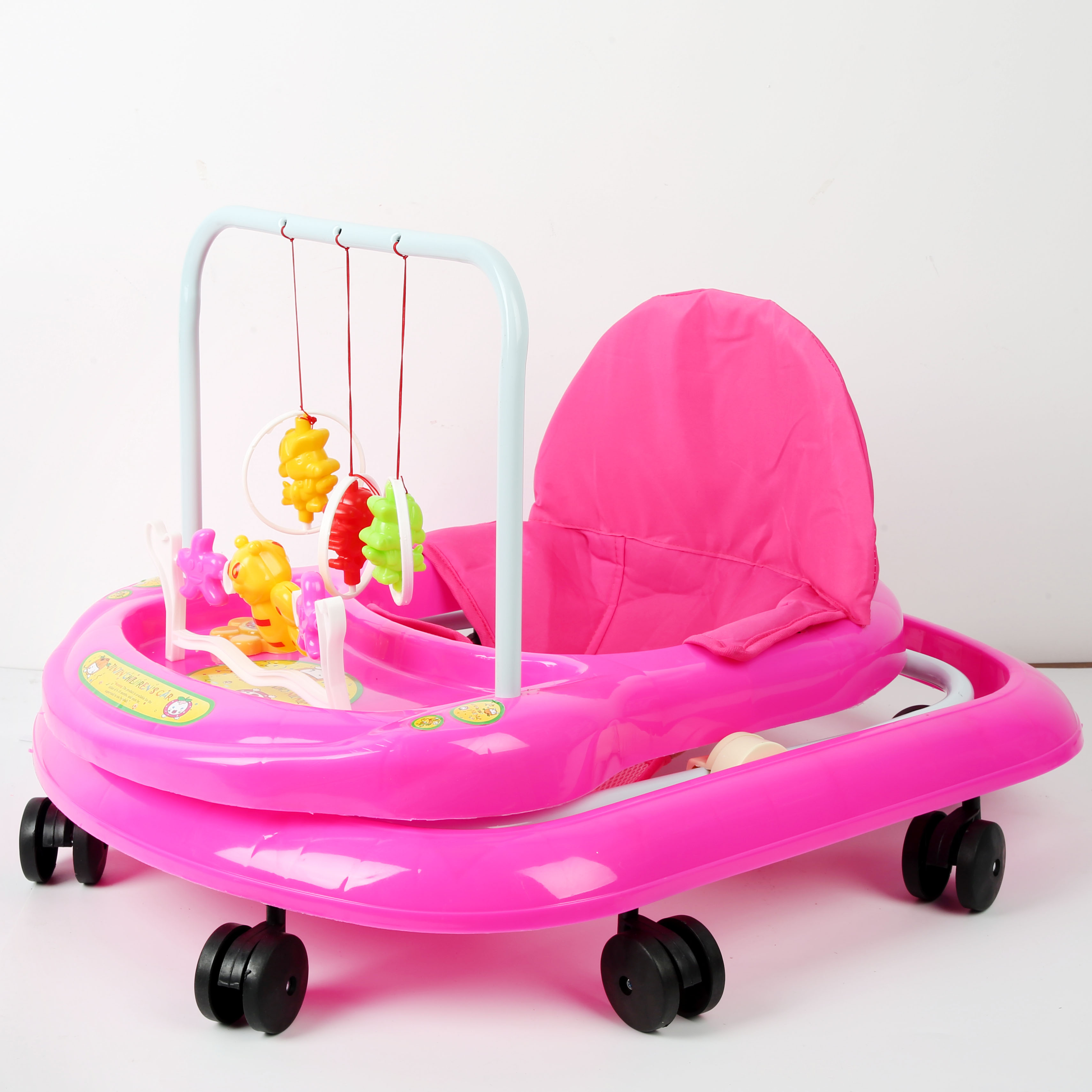 Baby walker anti-O-leg baby multi-functional anti-rollover baby sittable and pushable learning cart starter buggy learning cart cute bee hanger Item Picture
