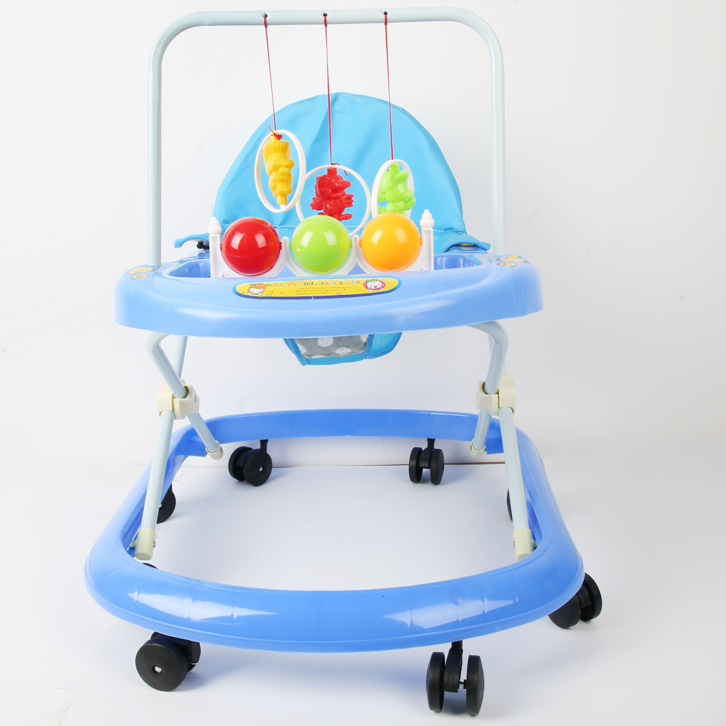 Baby walker anti-O-leg baby multi-purpose anti-rollover baby sittable pushable learning cart starter buggy learning cart cute blue ball hanger Application Scenario