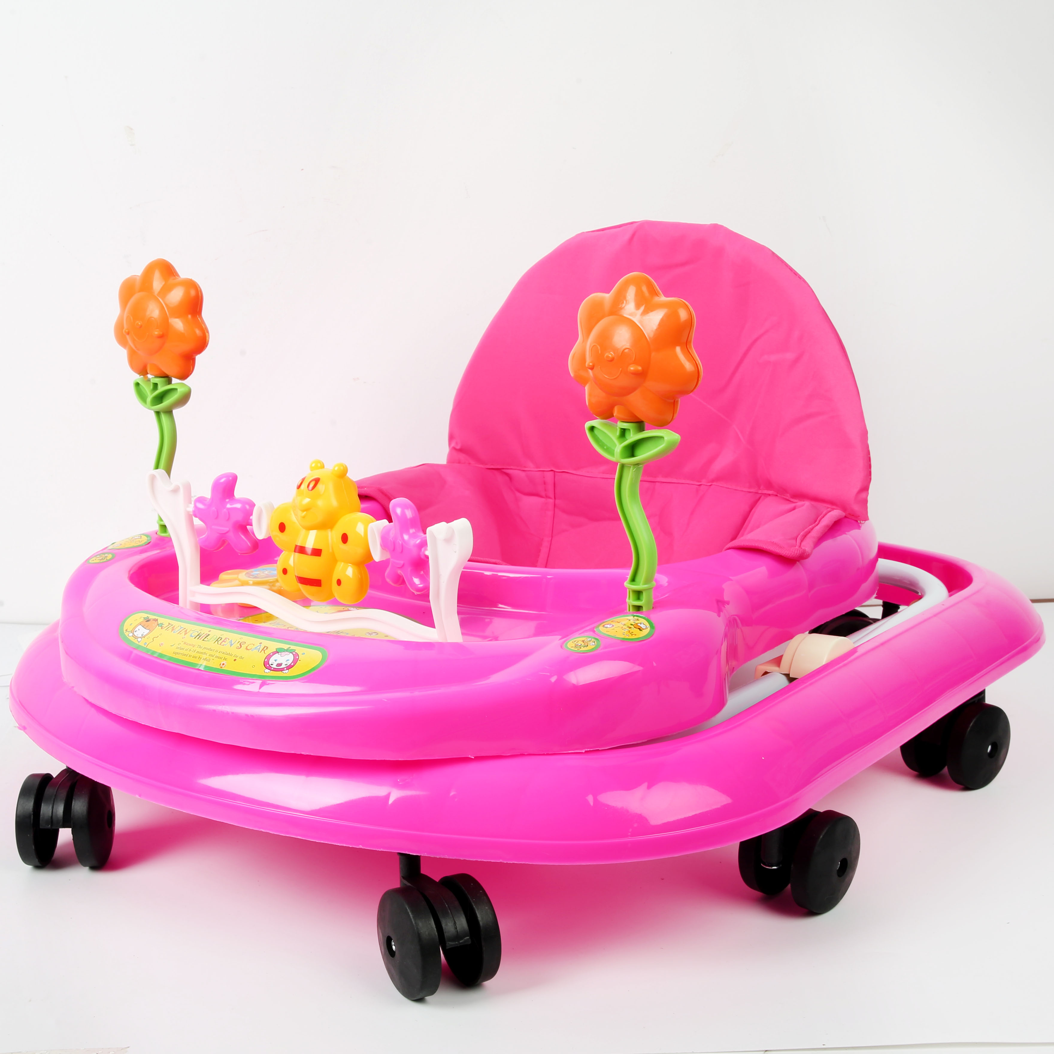 Baby walker anti-O-leg baby multi-function anti-rollover baby can sit and push learning car starter car baby car learning car lovely bee flower details Picture