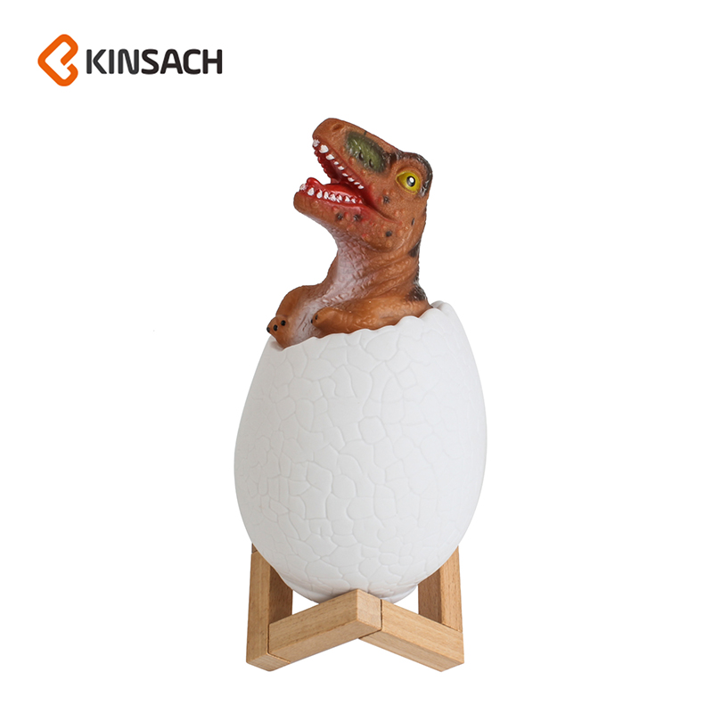 跨境爆款3D恐龙小夜灯 卧室内置电池多色触摸拍拍遥控USB睡眠灯