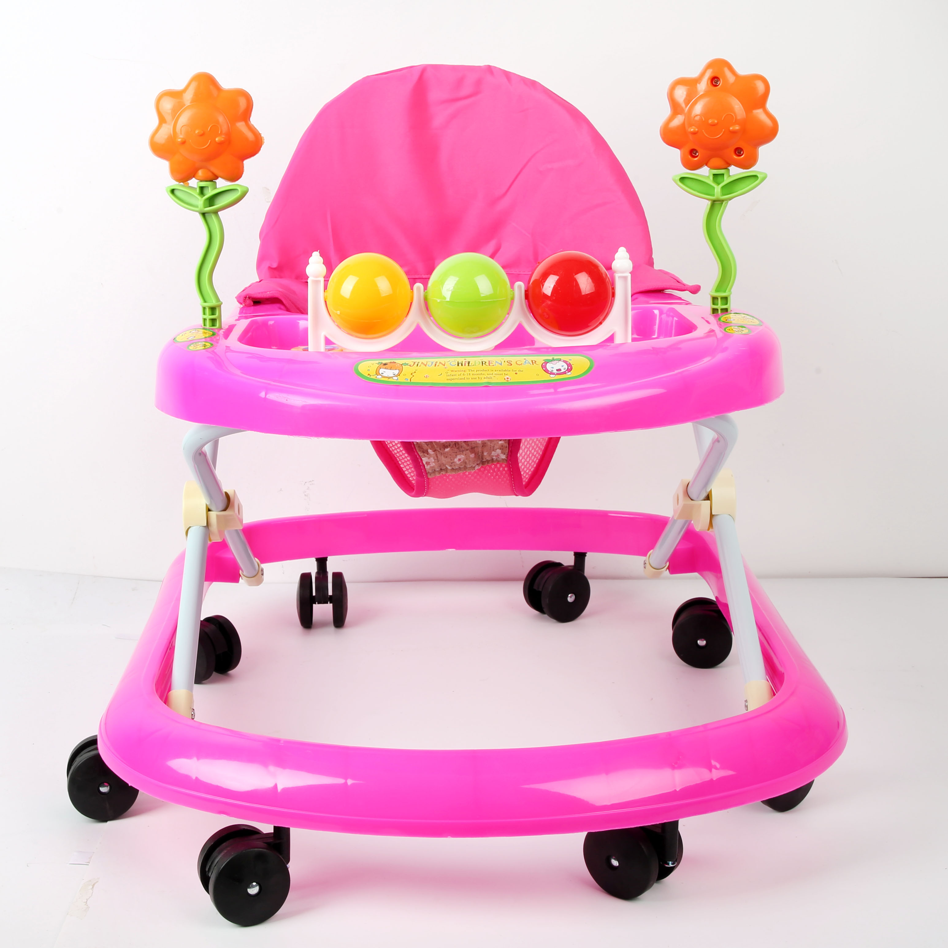 Baby walker anti-O-leg baby multi-function anti-rollover baby sittable push-off baby cart baby cart cute blue ball thumbnail