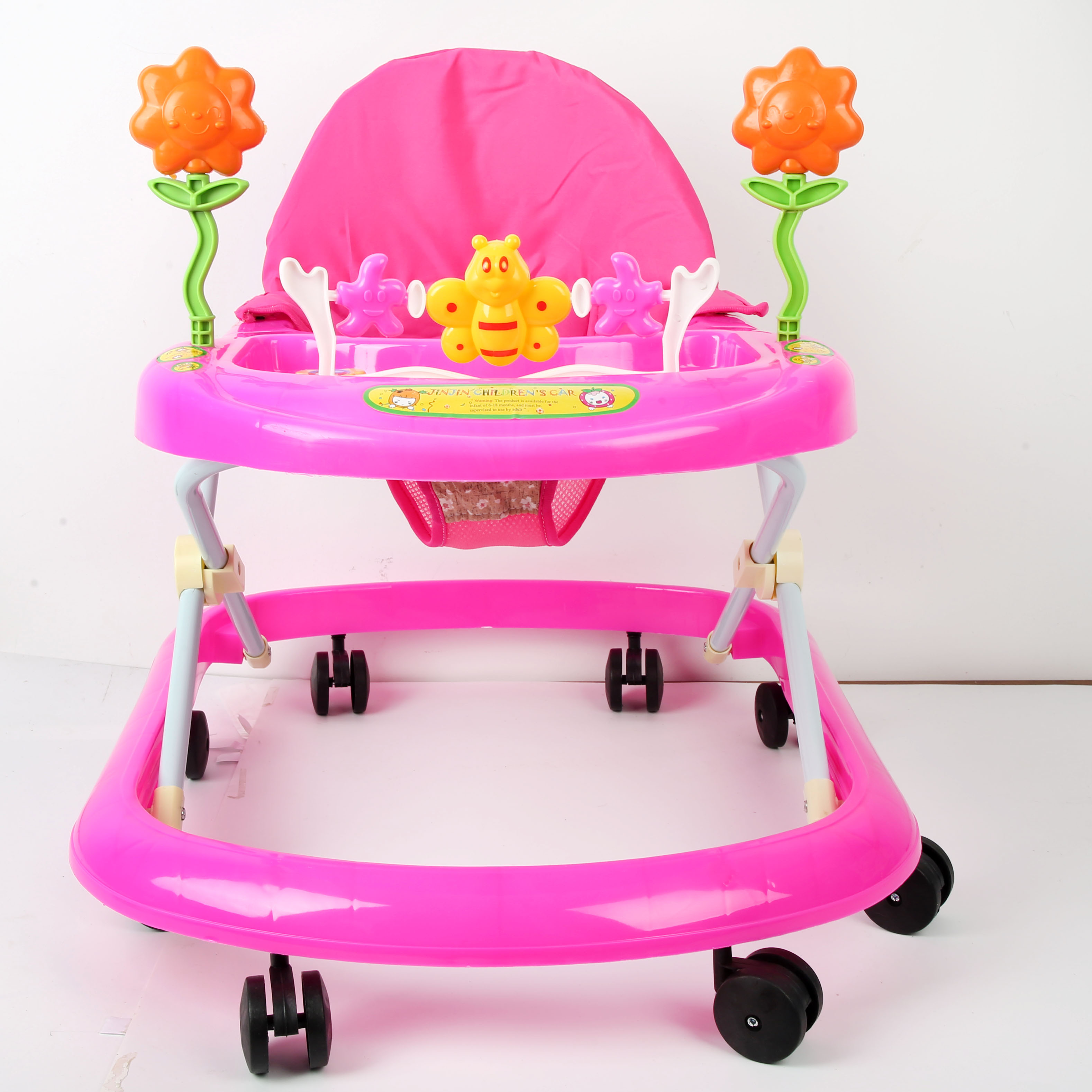 Baby walker anti-O-leg baby multi-function anti-rollover baby can sit and push learning car starter car baby car learning car lovely bee flower Item Picture