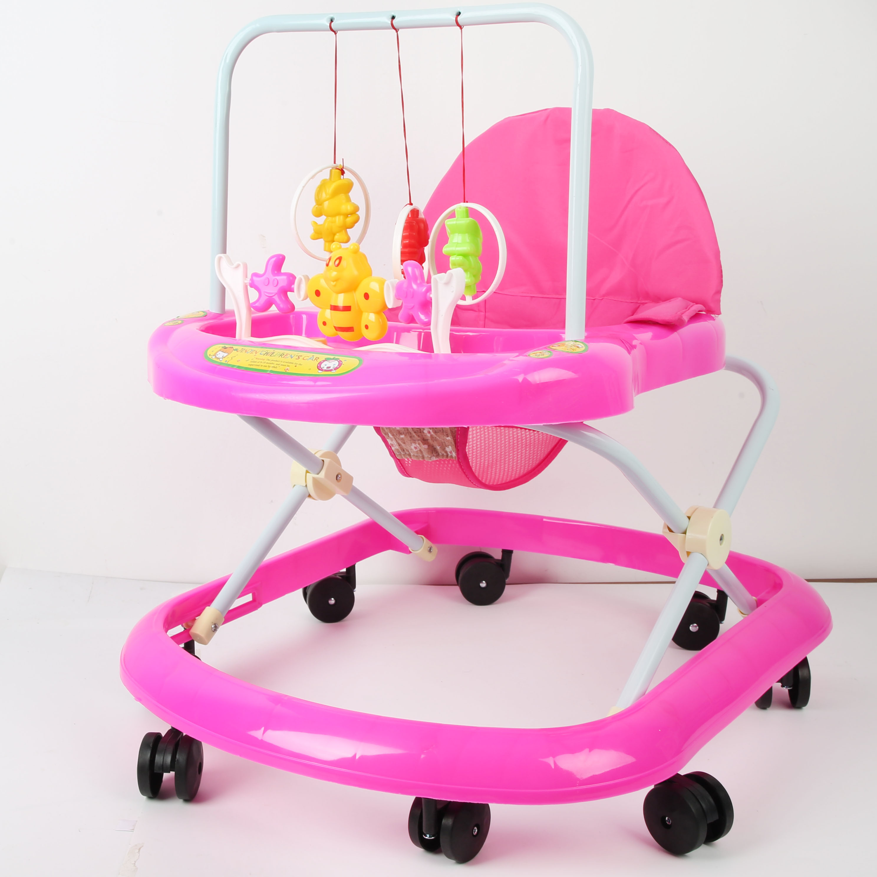 Baby walker anti-O-leg baby multi-functional anti-rollover baby sittable and pushable learning cart starter buggy learning cart cute bee hanger full figure