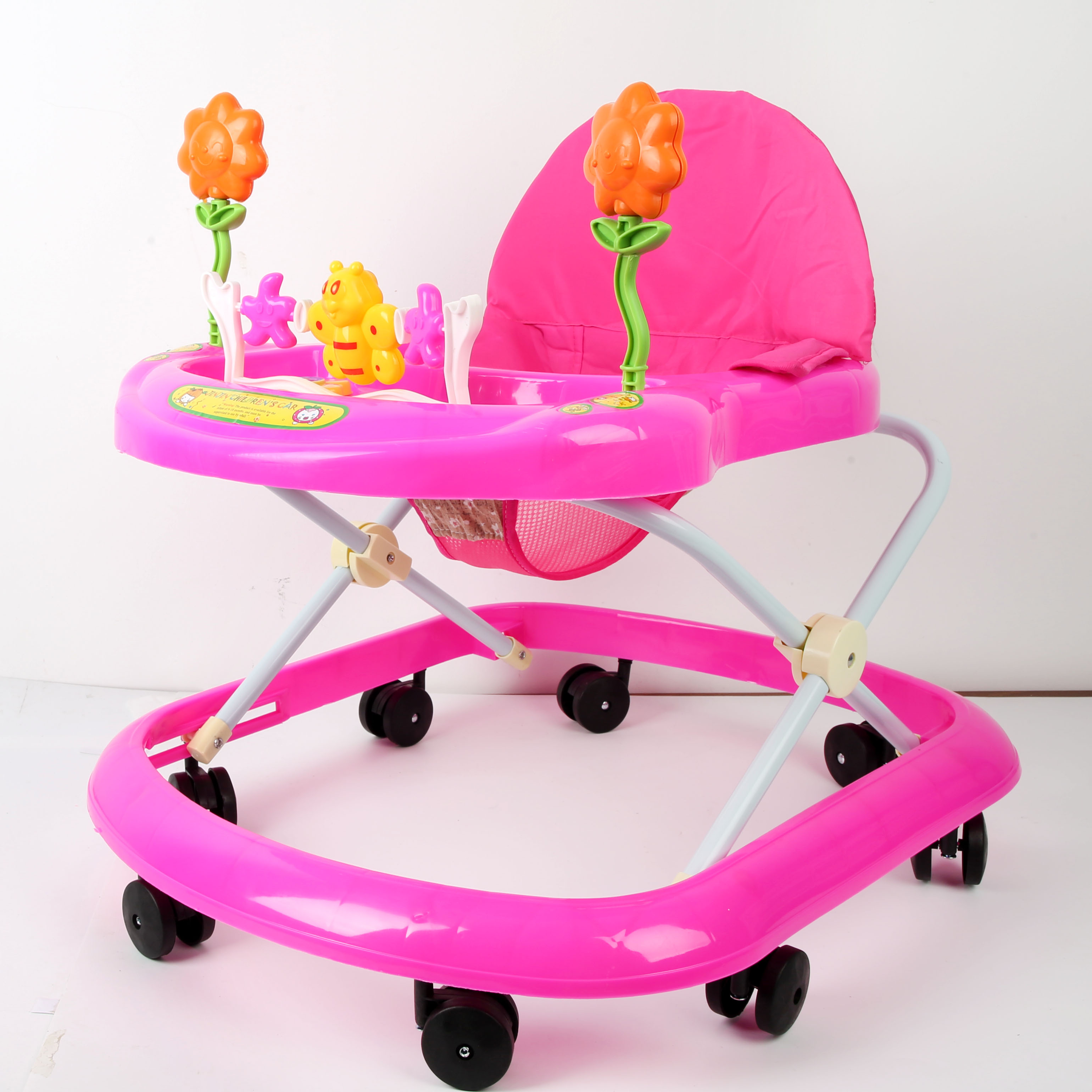 Baby walker anti-O-leg baby multi-function anti-rollover baby can sit and push learning car starter car baby car learning car lovely bee flower full figure