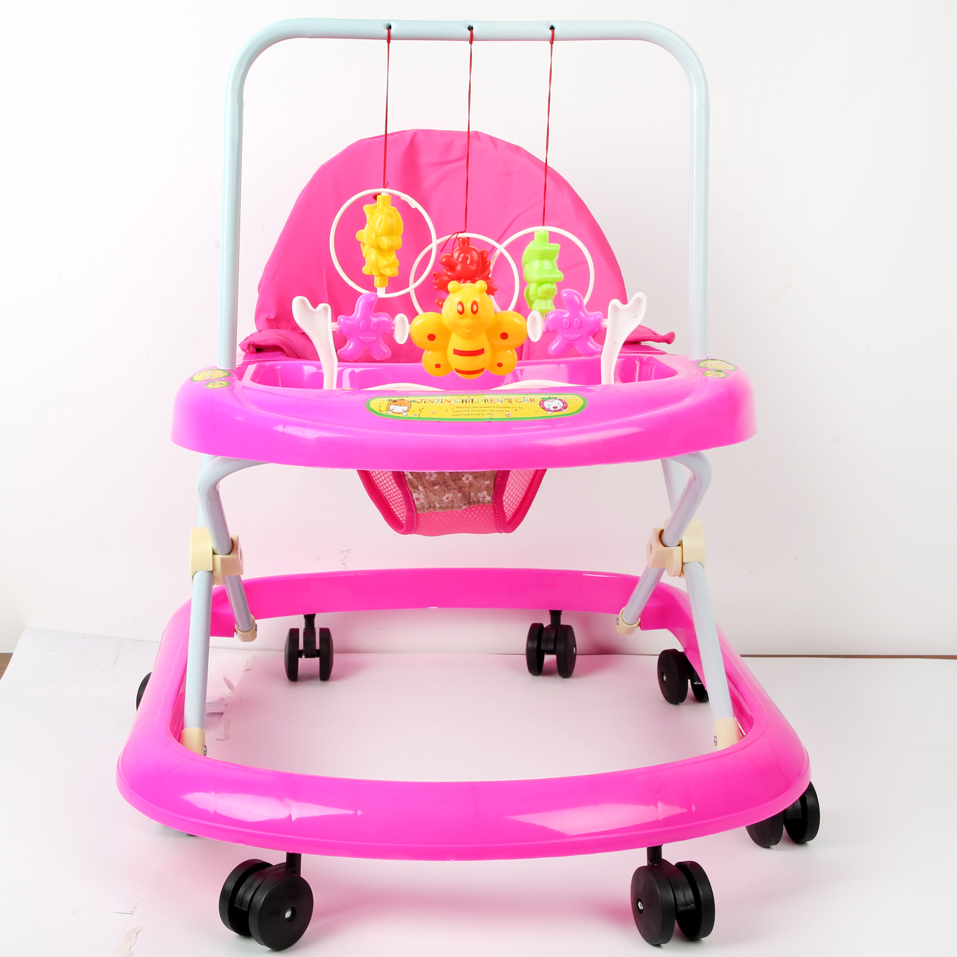Baby walker anti-O-leg baby multi-functional anti-rollover baby sittable pushable learning vehicle starter buggy learning vehicle lovely pendant powder bee details Picture
