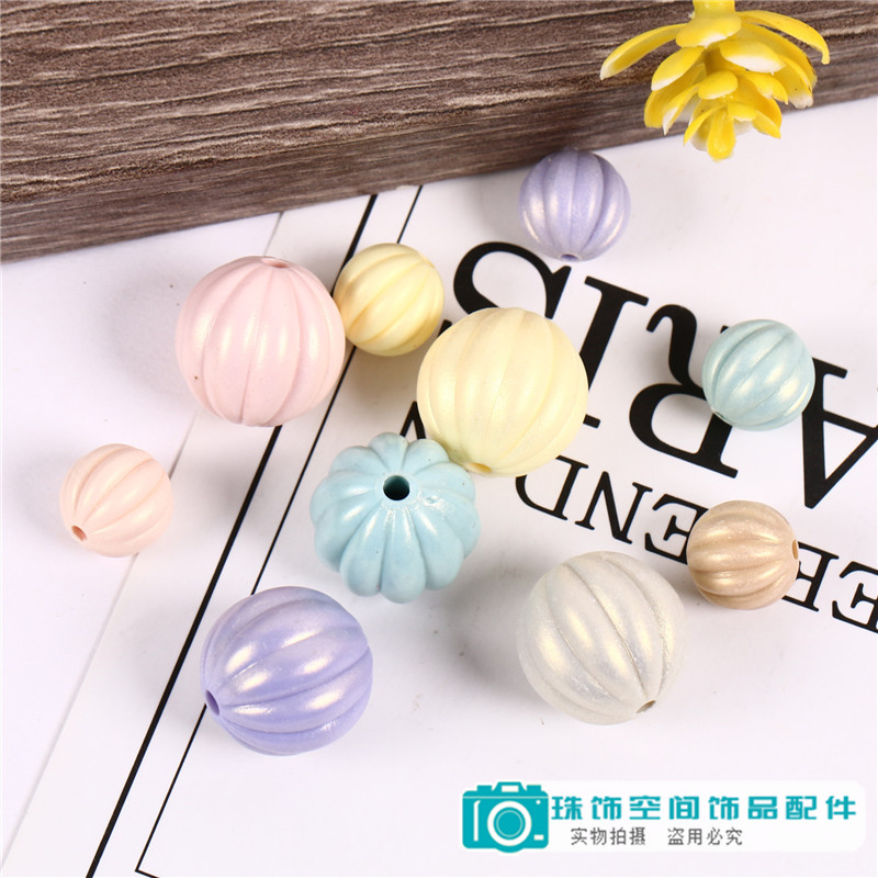 Candy Colored Plastic Beaded Scrub Loose Beads Diy Jewelry Beads Accessories Clothing Decorative Accessories