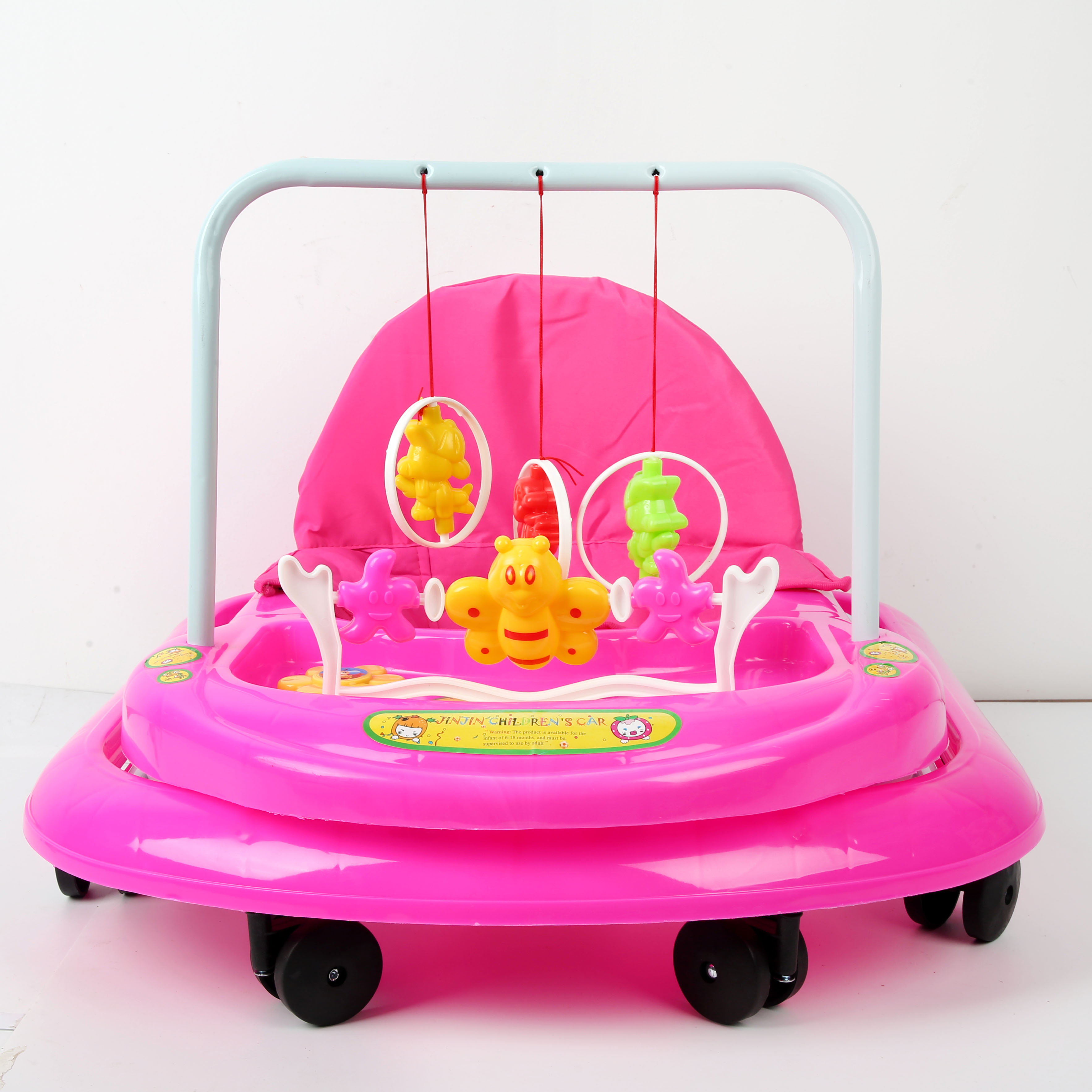 Baby walker anti-O-leg baby multi-functional anti-rollover baby sittable pushable learning vehicle starter buggy learning vehicle lovely pendant powder bee Application Scenario